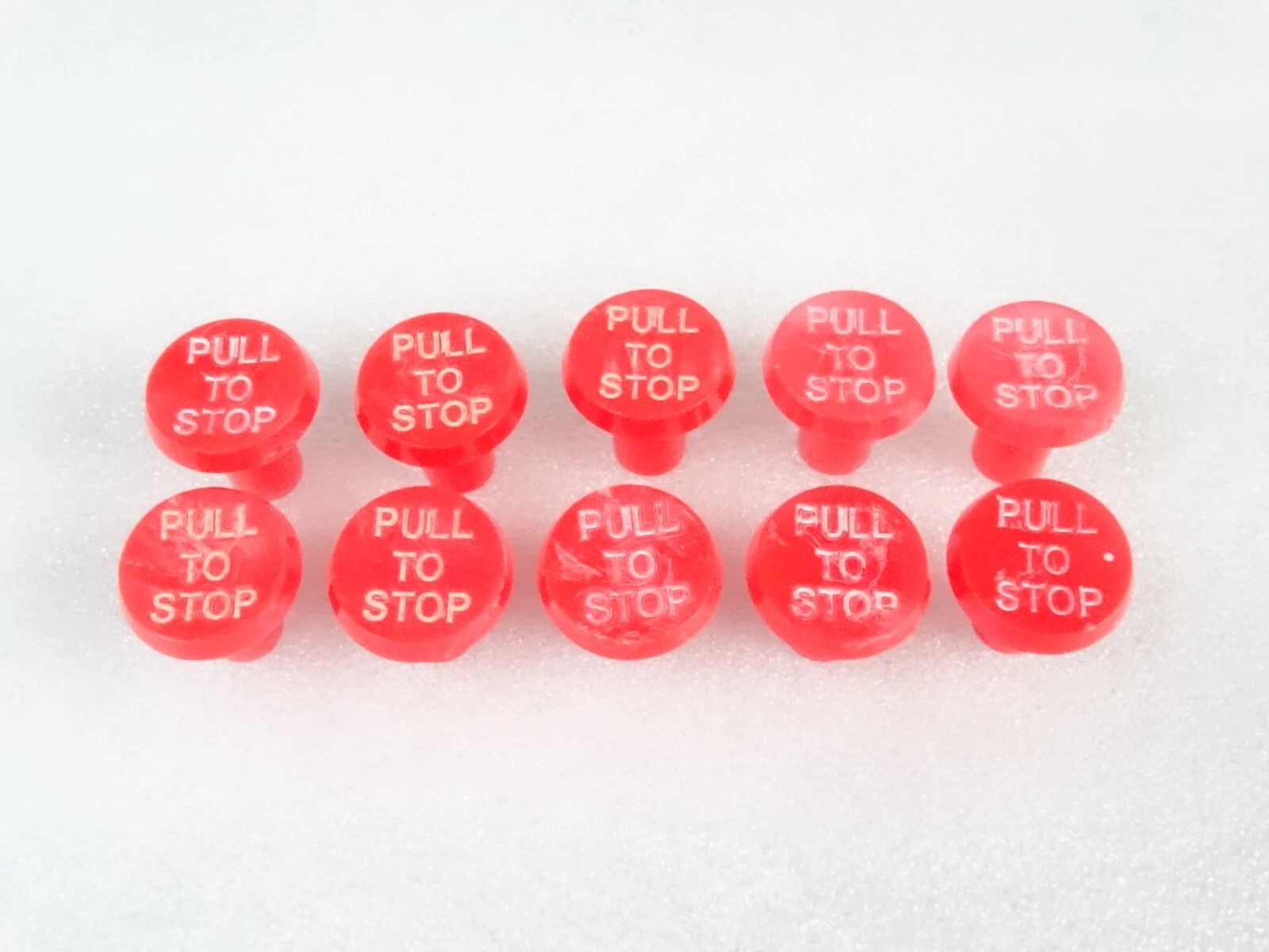 10 x Massey Ferguson Tractor 35X 135 65 Stop Control Knob (Red) #15C13