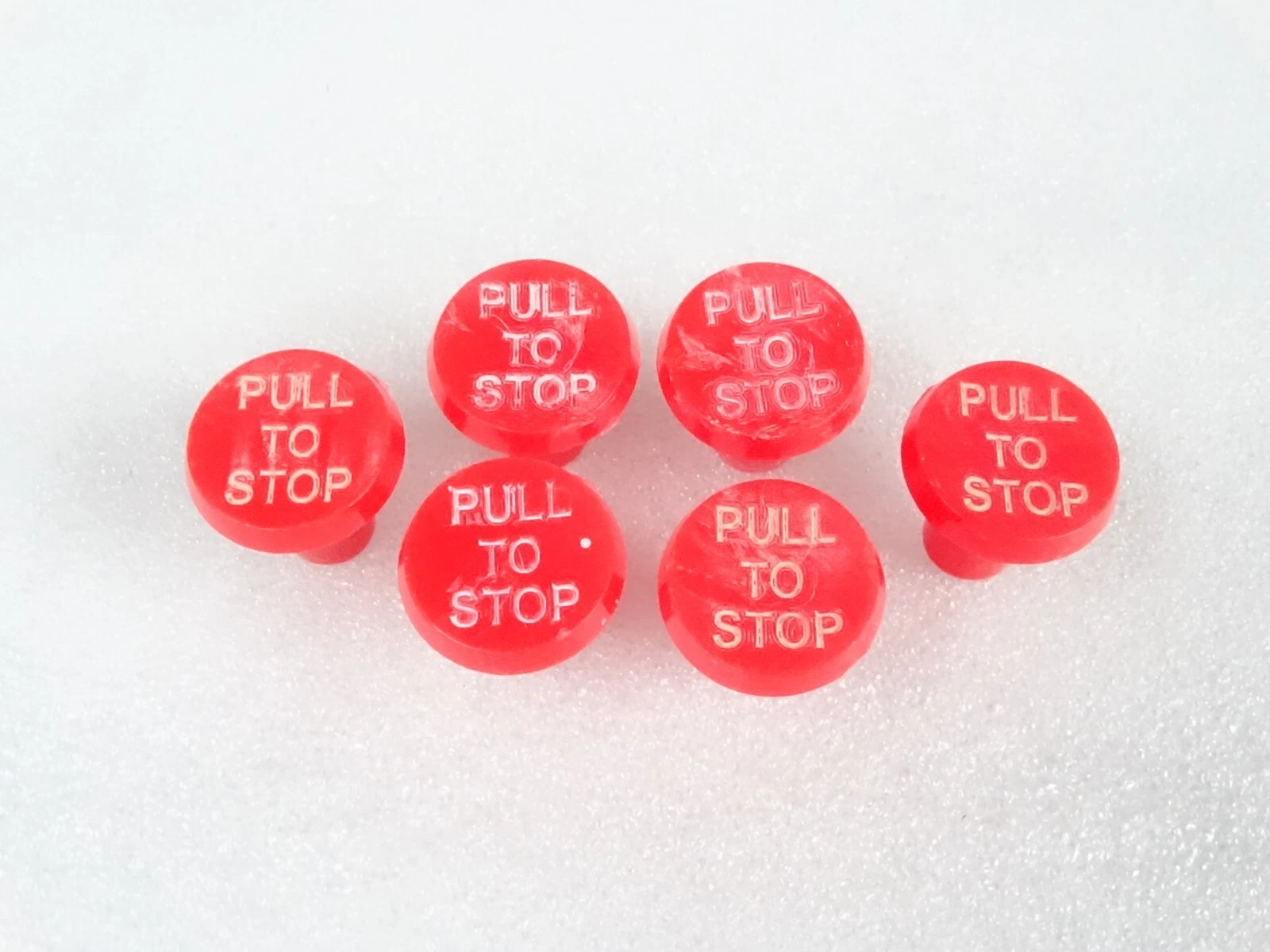 6 x Massey Ferguson Tractor 35X 135 65 Stop Control Knob (Red) #15C14