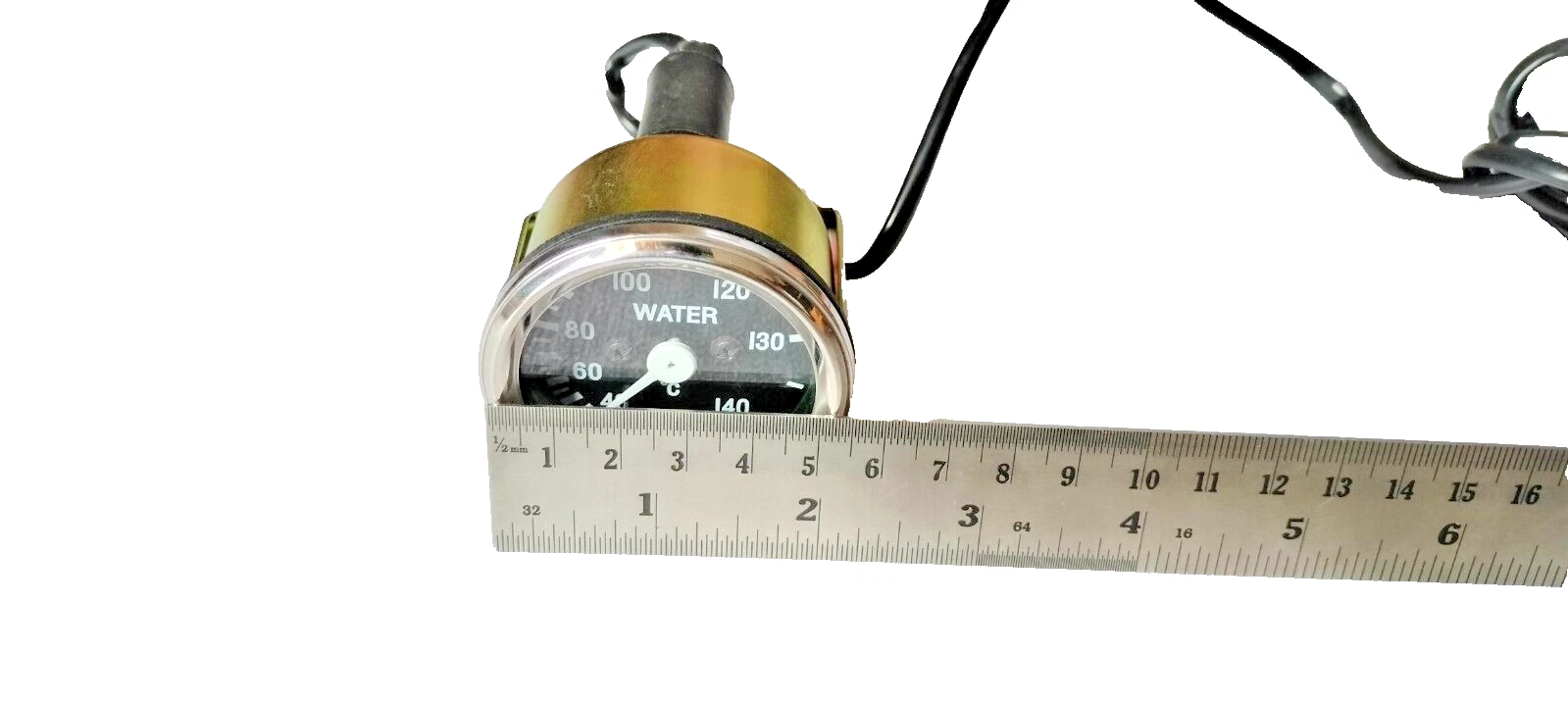 Smiths Replica Mechanical 52mm Water Temperature Gauge 40-140C Black Bezel