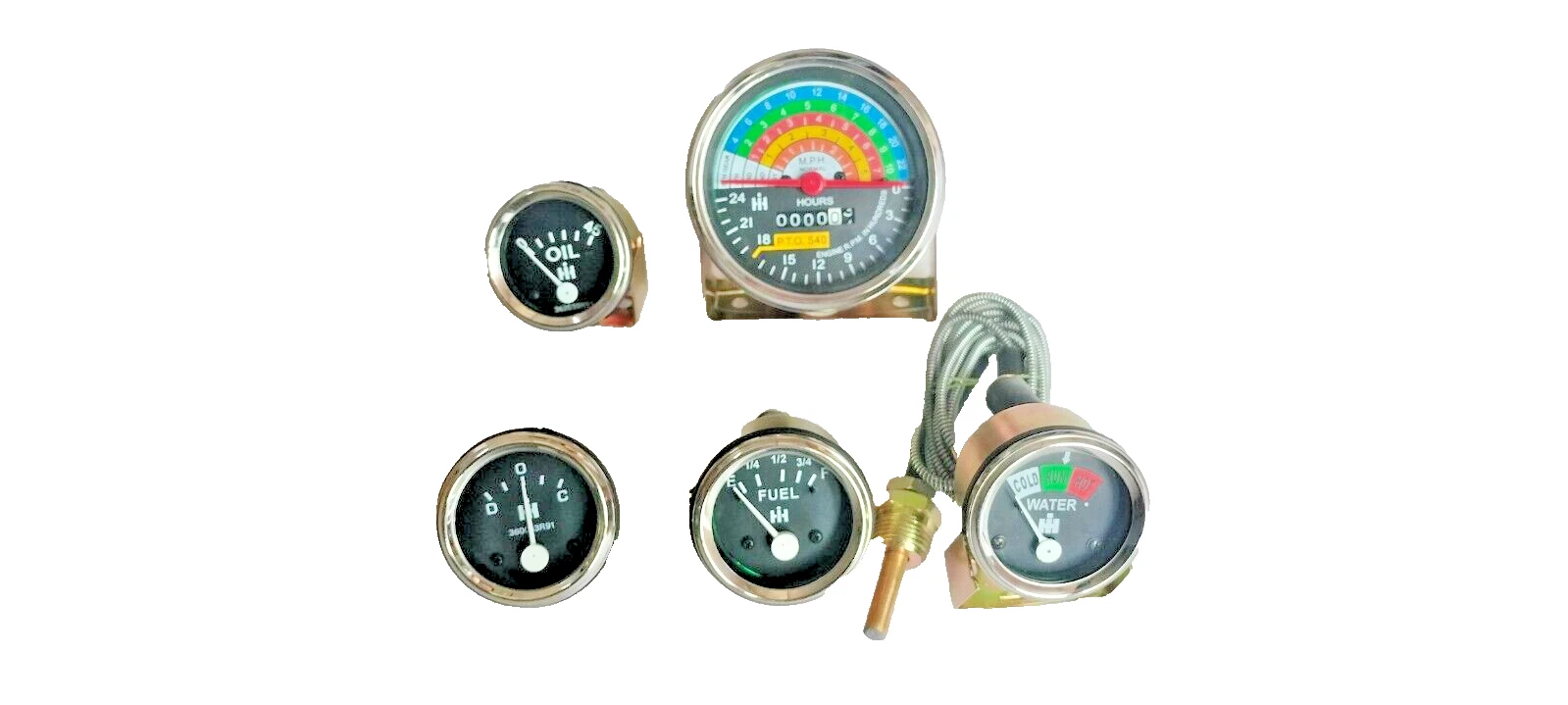 Gas/Diesel- achometer Temp Oil Amp Fuel Gauge For Tractor IH 460, 560,660 #18-27