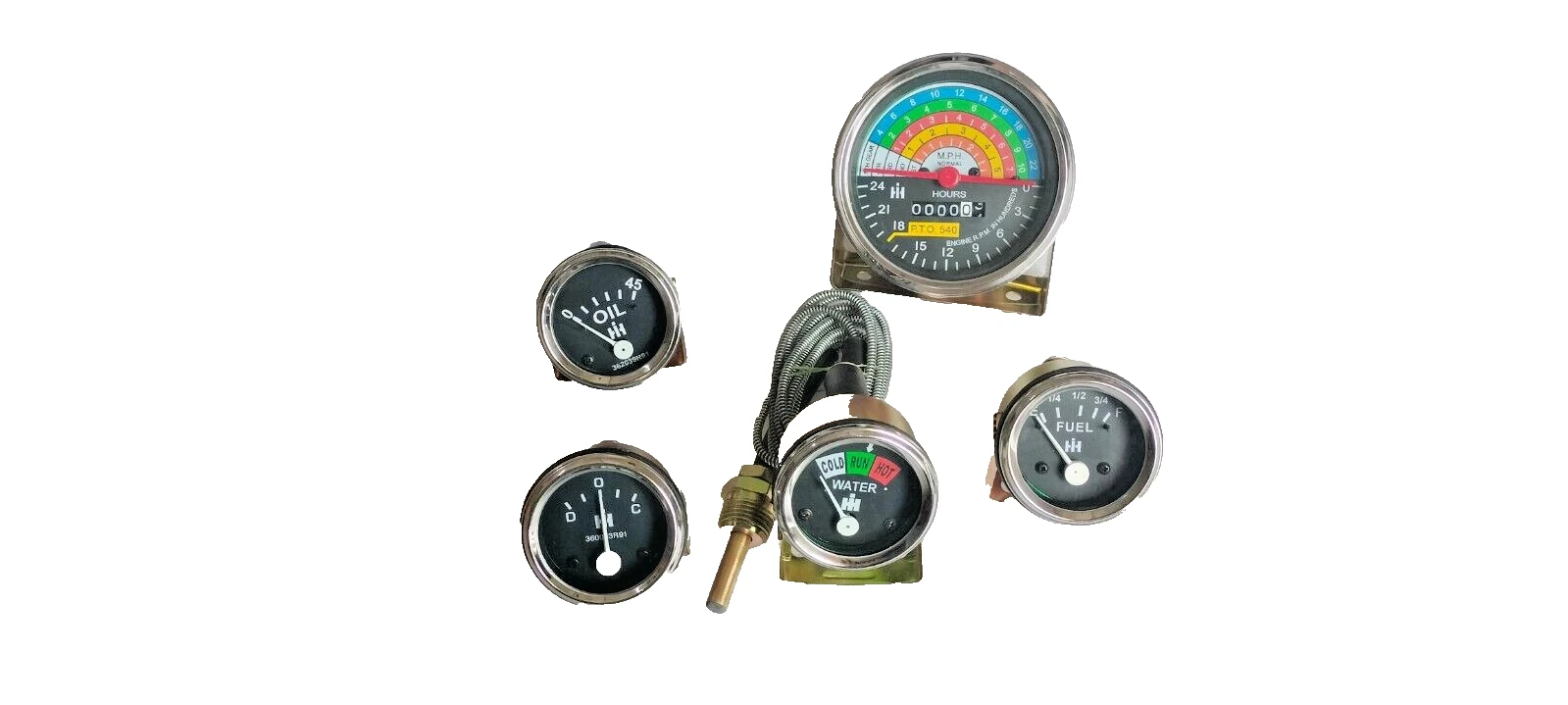 Gas/Diesel- achometer Temp Oil Amp Fuel Gauge For Tractor IH 460, 560,660 #18-27