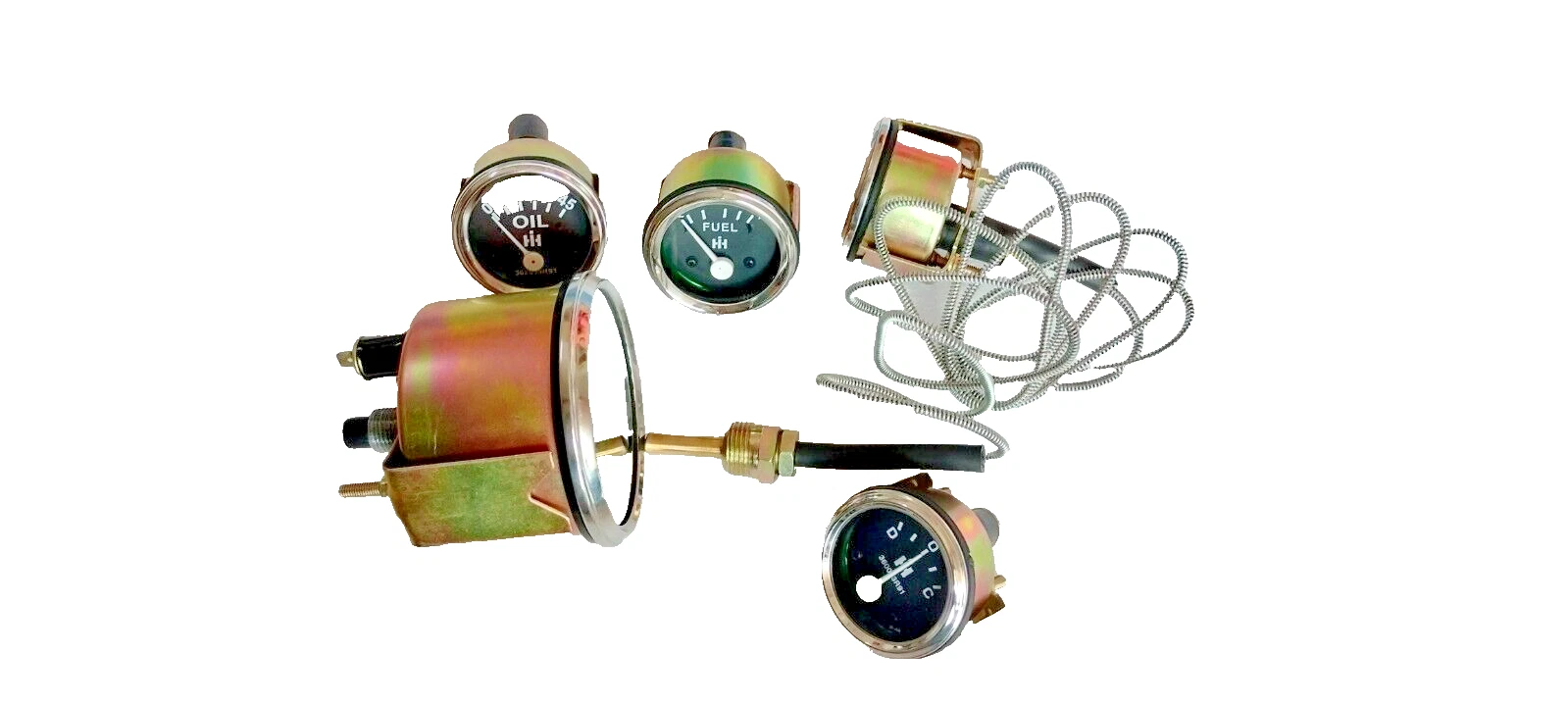 Gas/Diesel Tachometer+Temp+Oil Pressure+Ampere+Fuel Gauge #18-27