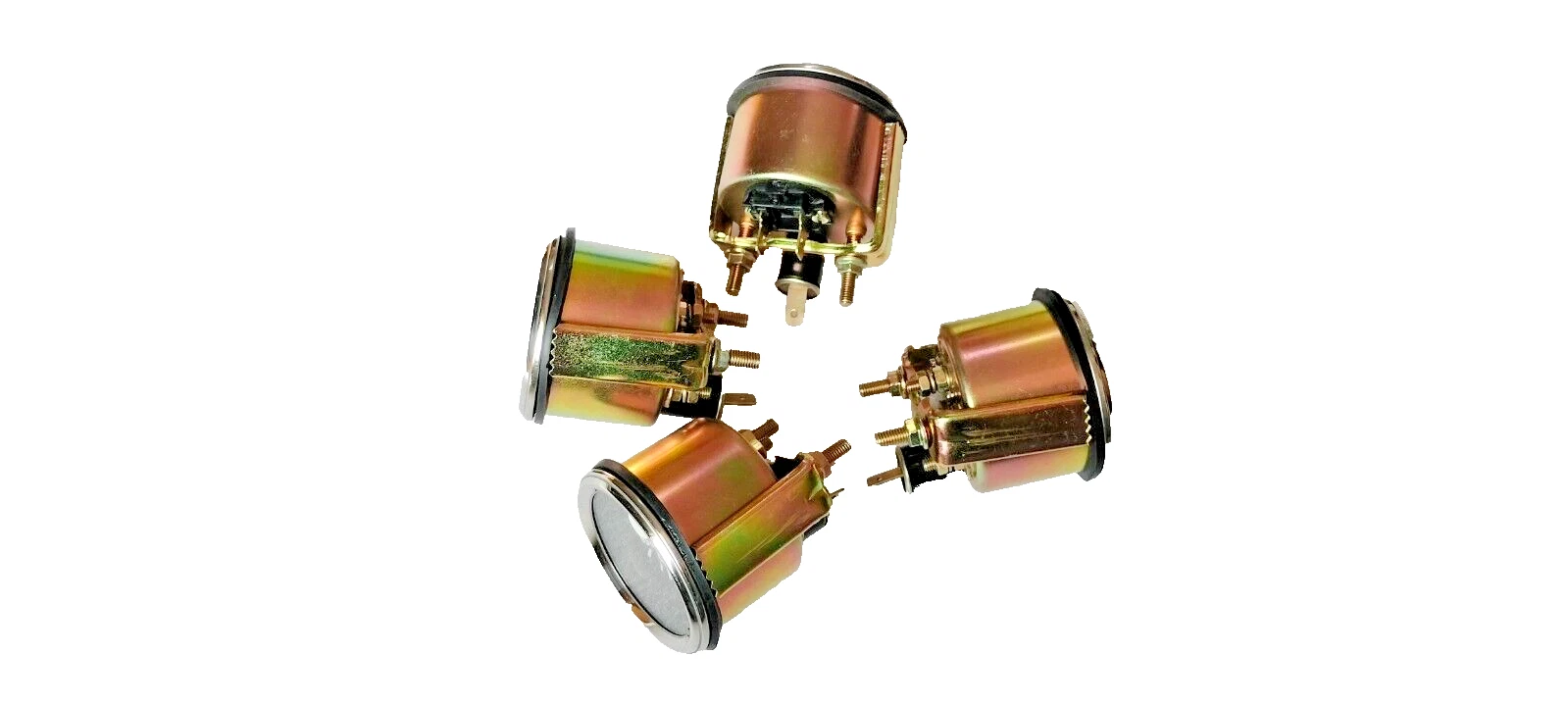 Electrical Oil Pressure Temp VOLT Fuel Gauge-BL With Oil Temp Sender 52mm #18-6